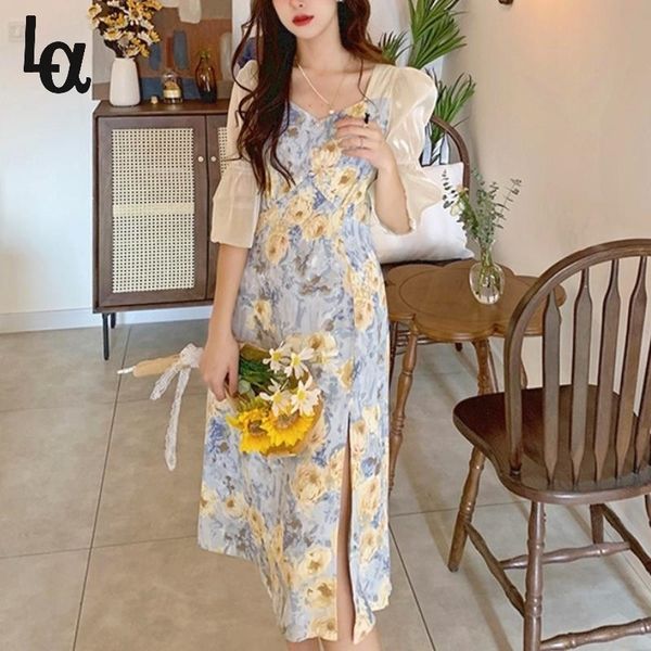 summer elegant floral dresses women french vintage split designer sweet casual puff sleeve party midi dress 210519, Black;gray
summer elegant floral dresses women french vintage split designer sweet casual puff sleeve party midi dress 210519, Black;gray