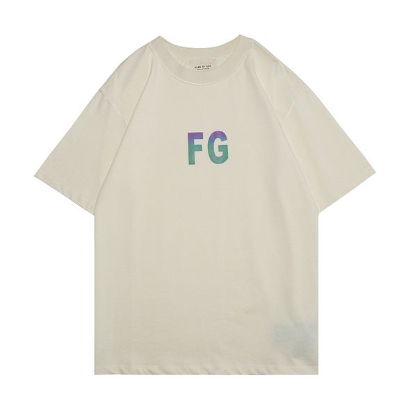 Fog fear of God FG Season 6 colorful reflective short sleeve summer men' and women' high street loose hip hop T-shirt2021, White
Fog fear of God FG Season 6 colorful reflective short sleeve summer men' and women' high street loose hip hop T-shirt2021, White