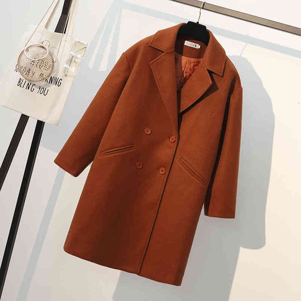 women's wool & blends lucyever plus size women winter long coat thick loose blend jacket casual turn down collar double breasted warm c, Black
women's wool & blends lucyever plus size women winter long coat thick loose blend jacket casual turn down collar double breasted warm c, Black