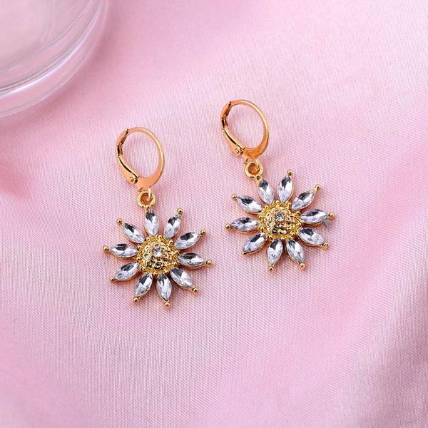 dangle & chandelier korean fashion crystal flower drop earrings for women gold color cute sunflower rhinestone small jewelry party gift, Silver
dangle & chandelier korean fashion crystal flower drop earrings for women gold color cute sunflower rhinestone small jewelry party gift, Silver