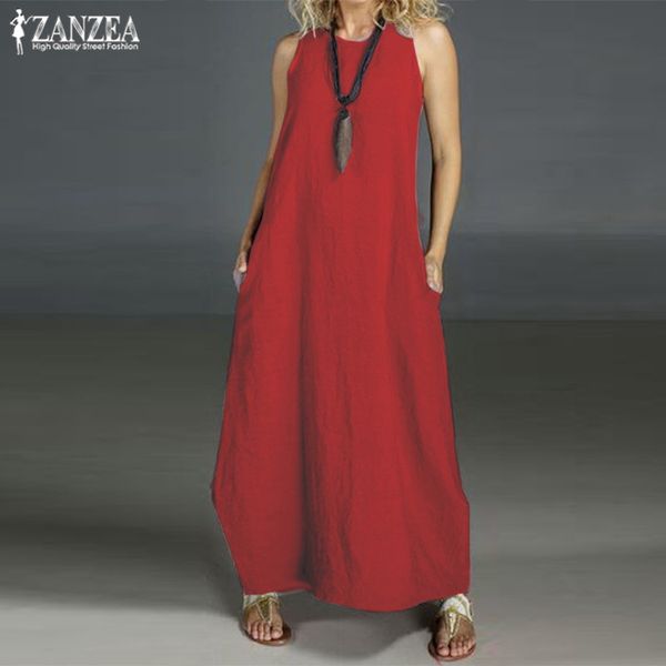 2021 zanzea casual maxi vestidos womens summer sundress vintage o neck sleeveless baggy tank dress robe plus size cotton dress, Black;gray
2021 zanzea casual maxi vestidos womens summer sundress vintage o neck sleeveless baggy tank dress robe plus size cotton dress, Black;gray