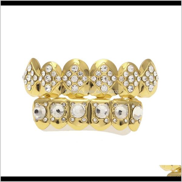 grillz, dental grills body jewelry drop delivery 2021 gold plated iced out rhombus cz rhinestone hip hop for mouth caps & bottom grillz s, Black
grillz, dental grills body jewelry drop delivery 2021 gold plated iced out rhombus cz rhinestone hip hop for mouth caps & bottom grillz s, Black