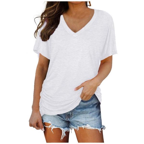 women's t-shirt summer knitted v-neck women cotton basic solid tee shirt female short sleeve kintwear y2k harajuku zaraing tshirt, White
women's t-shirt summer knitted v-neck women cotton basic solid tee shirt female short sleeve kintwear y2k harajuku zaraing tshirt, White