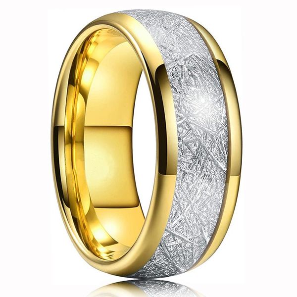 wedding rings 8mm men's gold color tungsten carbide ring vintage meteorites inlaid dome engagement for men band comfort fit, Slivery;golden
wedding rings 8mm men's gold color tungsten carbide ring vintage meteorites inlaid dome engagement for men band comfort fit, Slivery;golden