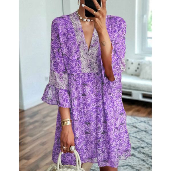 factoryk7ax new v-neck print stitching loose 7 / summer 4 flared sleeve dress, White;black
factoryk7ax new v-neck print stitching loose 7 / summer 4 flared sleeve dress, White;black