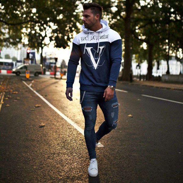 autumn color tracksuits men's contrast running suit fitness hooded letter long sleeve jacket, Gray
autumn color tracksuits men's contrast running suit fitness hooded letter long sleeve jacket, Gray