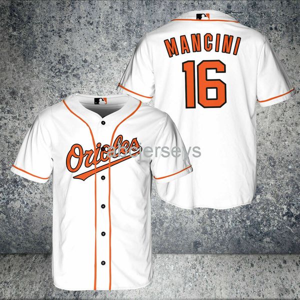 trey mancini #16 white v2 baseball jersey xs-6xl, Black