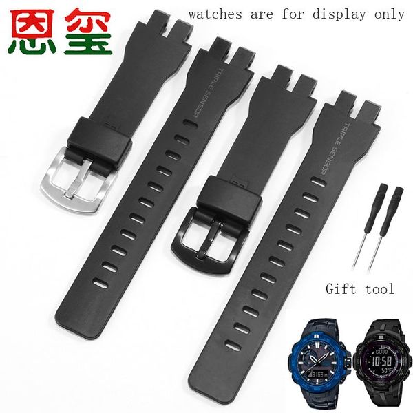 watch bands special interface rubber watchband black strap with pin buckle replacement belt for prw-3000\3100\6000\6100 accessories, Black;brown
watch bands special interface rubber watchband black strap with pin buckle replacement belt for prw-3000\3100\6000\6100 accessories, Black;brown