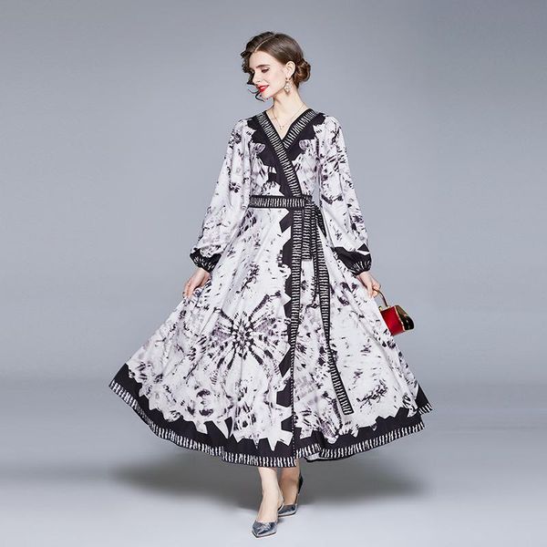 casual dresses fashion women's wrapped in retro positioning long-sleeved v-neck long big pendulum temperament cultivate one's mora, Black;gray
casual dresses fashion women's wrapped in retro positioning long-sleeved v-neck long big pendulum temperament cultivate one's mora, Black;gray