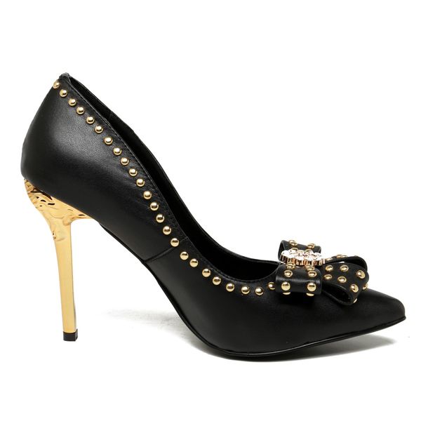 women's sandals italian designer's high heels are sharp, intellectually feminine, full of aura, sexy, golden liu ding+bow, and mod, Black
women's sandals italian designer's high heels are sharp, intellectually feminine, full of aura, sexy, golden liu ding+bow, and mod, Black