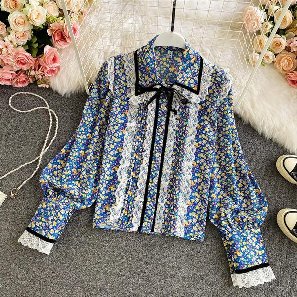 women's blouses & shirts spring autumn sweet doll collar single-breasted floral shirt female temperament lace puff sleeve loose blouse, White
women's blouses & shirts spring autumn sweet doll collar single-breasted floral shirt female temperament lace puff sleeve loose blouse, White