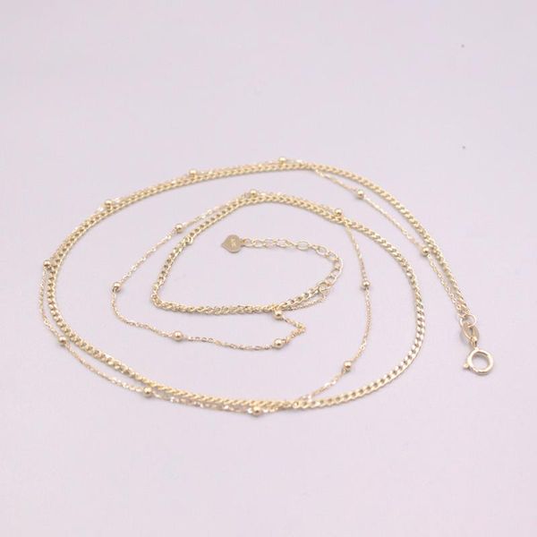 chains au750 pure 18k yellow gold chain o beads curb link necklace 3.2g / 15.7inch for women lucky gift, Silver
chains au750 pure 18k yellow gold chain o beads curb link necklace 3.2g / 15.7inch for women lucky gift, Silver