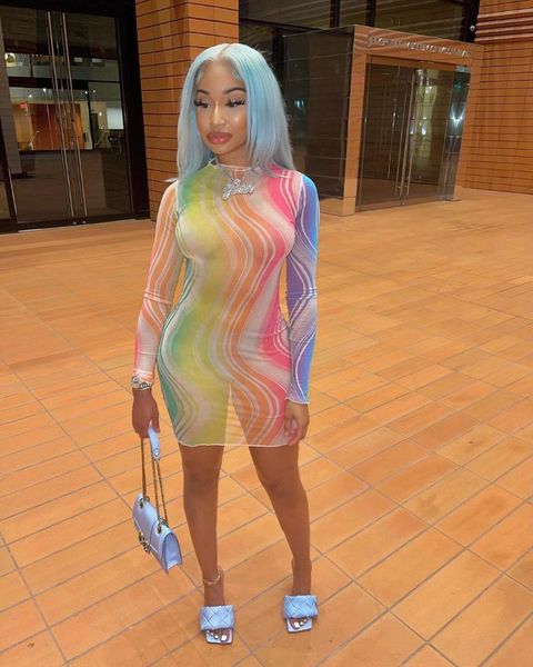 casual dresses women mesh see through bodycon party clubwear printed long-sleeved o-neck basic tight-fitting mini dress female, Black;gray
casual dresses women mesh see through bodycon party clubwear printed long-sleeved o-neck basic tight-fitting mini dress female, Black;gray
