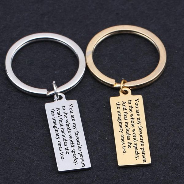 keychains keychain engraved you are my favorite person in the whole world speeky and that includes imaginary ones too lovers' key ring, Silver
keychains keychain engraved you are my favorite person in the whole world speeky and that includes imaginary ones too lovers' key ring, Silver