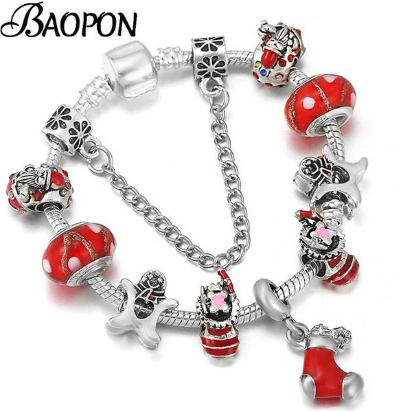 charm bracelets baopon handmade silver color bracelet for women diy red crystal beads pulseira 2021 christmas jewelry gift, Golden;silver
charm bracelets baopon handmade silver color bracelet for women diy red crystal beads pulseira 2021 christmas jewelry gift, Golden;silver