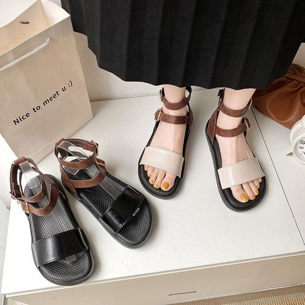 sandals 2021 women's wild thick bottom slippers cross casual college wind non-slip beach women summer, Black
sandals 2021 women's wild thick bottom slippers cross casual college wind non-slip beach women summer, Black