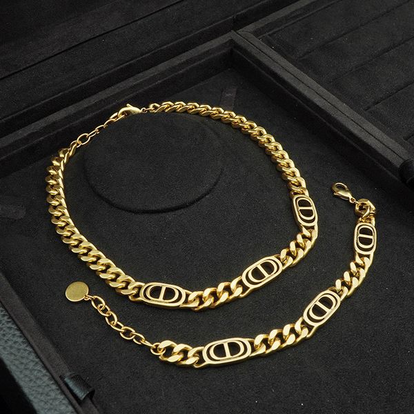 dijia cd pig nose necklace heavy industry thick chain bronze fashion trend letter bracelet, Golden;silver
dijia cd pig nose necklace heavy industry thick chain bronze fashion trend letter bracelet, Golden;silver