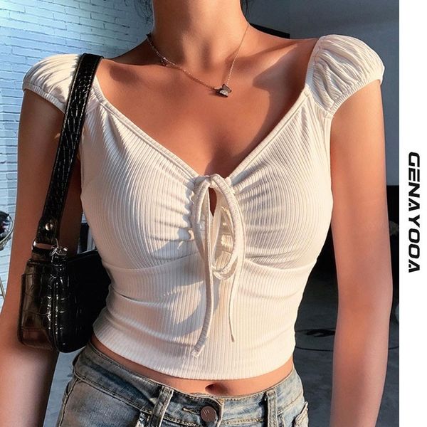 genayooa & club knitted v-neck crop clothes korean style t women tee shirt femme harajuku summer 210417, White
genayooa & club knitted v-neck crop clothes korean style t women tee shirt femme harajuku summer 210417, White