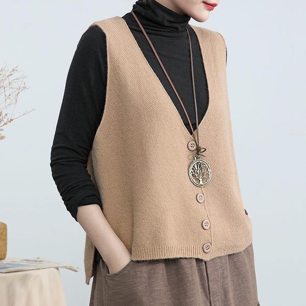 women's vests 2021 spring and autumn korean loose short knit vest jacket female wild literary cardigan women sweater v-neck r370, Black;white
women's vests 2021 spring and autumn korean loose short knit vest jacket female wild literary cardigan women sweater v-neck r370, Black;white