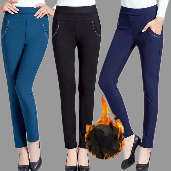 women trousers high waist elasticity casual winter plus velvet warm pants middle-aged pencil size 5xl y343 women's & capris, Black;white
women trousers high waist elasticity casual winter plus velvet warm pants middle-aged pencil size 5xl y343 women's & capris, Black;white