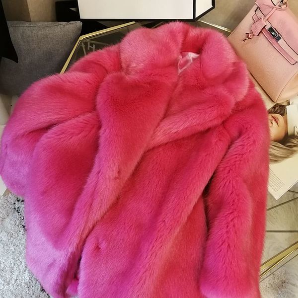 blends winter women medium long rose red thick warm faux coats sweet turn down collar loose plus size fake fur outerwear a248, Black
blends winter women medium long rose red thick warm faux coats sweet turn down collar loose plus size fake fur outerwear a248, Black