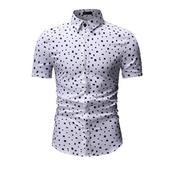men's casual shirts men luxury slim fit shirt short sleeve stylish formal summer male, White;black
men's casual shirts men luxury slim fit shirt short sleeve stylish formal summer male, White;black