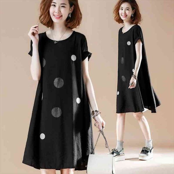 summer loose short-sleeved vestidos women dress polka dot outdoor casual shopping elegant party outfit robes femme, Black;gray
summer loose short-sleeved vestidos women dress polka dot outdoor casual shopping elegant party outfit robes femme, Black;gray