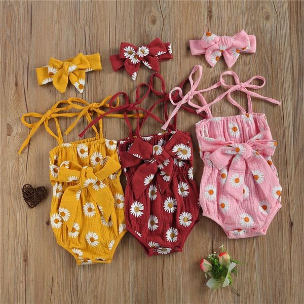 baby girls fashion daisy floral printed outfits suits 2pcs, infant summer tie up spaghetti straps bowknot romper with headband clothing sets, White
baby girls fashion daisy floral printed outfits suits 2pcs, infant summer tie up spaghetti straps bowknot romper with headband clothing sets, White