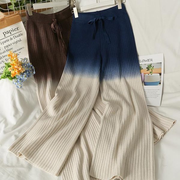 women's pants & capris hit color high elastic waist drawstring design woman fashion tide chic wide leg arrivals knitted pantalones, Black;white
women's pants & capris hit color high elastic waist drawstring design woman fashion tide chic wide leg arrivals knitted pantalones, Black;white