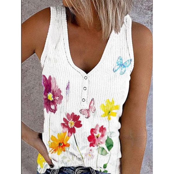 women's blouses & shirts 40# floral print sleeveless vest blouse women v-neck buttons casual loose basic harajuku tunic clothing 2021, White
women's blouses & shirts 40# floral print sleeveless vest blouse women v-neck buttons casual loose basic harajuku tunic clothing 2021, White