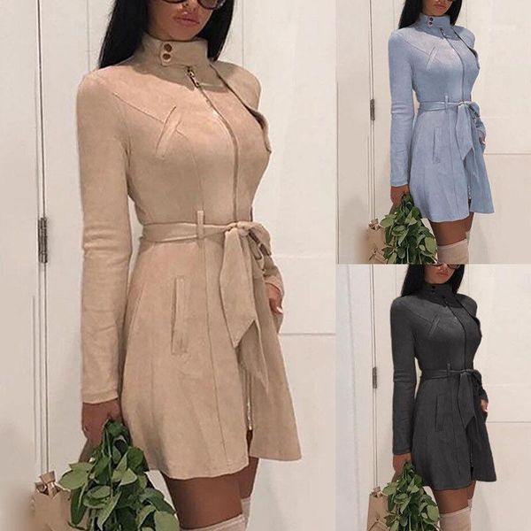women's jackets womens winter zipper high neck suede knot sashes belt jacket coats casual pocket slim long sleeve fashion outfit outwea, Black;brown
women's jackets womens winter zipper high neck suede knot sashes belt jacket coats casual pocket slim long sleeve fashion outfit outwea, Black;brown