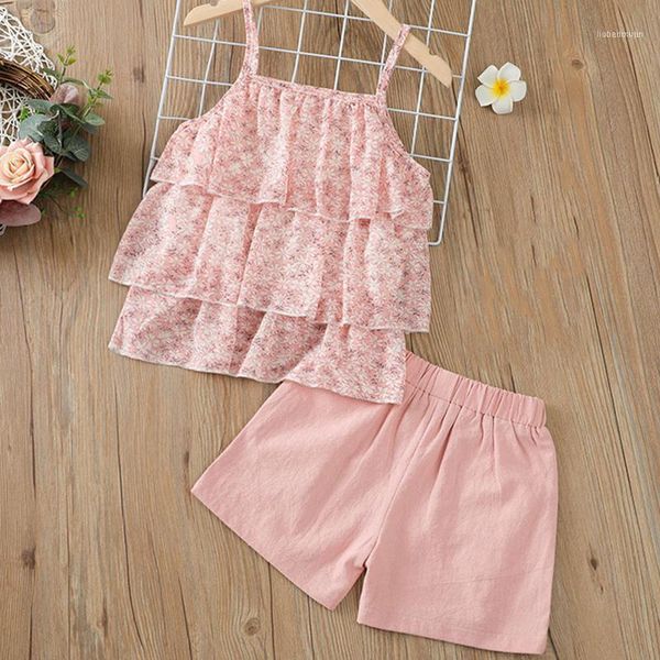 clothing sets 2021 fashion floral sling + solid color shorts 2-piece girl clothes summer thin children's set11, White
clothing sets 2021 fashion floral sling + solid color shorts 2-piece girl clothes summer thin children's set11, White