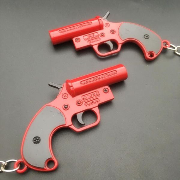 keychains game pubg keychain flare signal gun metal pendant keyring key chain holder fans men cosplay jewelry chaveiro llaveros, Silver
keychains game pubg keychain flare signal gun metal pendant keyring key chain holder fans men cosplay jewelry chaveiro llaveros, Silver