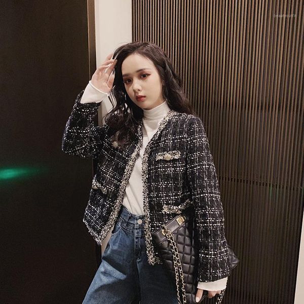 women's suits & blazers tweed coat 2021 spring and autumn winter dress celebrity small fragrance suit cardigan, White;black
women's suits & blazers tweed coat 2021 spring and autumn winter dress celebrity small fragrance suit cardigan, White;black