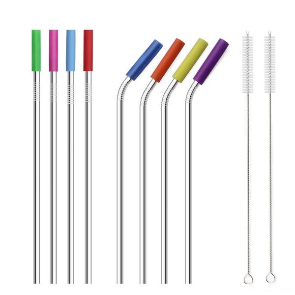 drinking straws straw bent silicone tip 100% brand stainless steel metal with 2 cleaning brushes set recycle 8p
drinking straws straw bent silicone tip 100% brand stainless steel metal with 2 cleaning brushes set recycle 8p