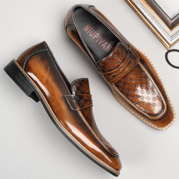 dress shoes men oxford genuine leather khaki black hand-polished square head slide on wedding office formal
dress shoes men oxford genuine leather khaki black hand-polished square head slide on wedding office formal