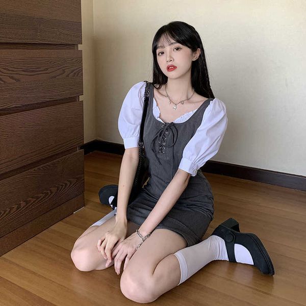 be can sweet can salt fake two piec bubble sleeve drs small short skirt with lace at the cht temperament slim buttocks, Black
be can sweet can salt fake two piec bubble sleeve drs small short skirt with lace at the cht temperament slim buttocks, Black