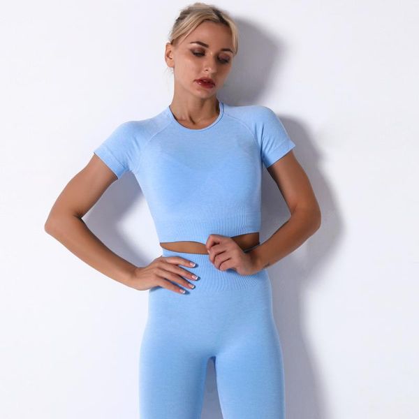 women yoga shirt short sleeve sports gym crop fitness clothing sportswear t-shirt female exercise blouses workout solid outfit
women yoga shirt short sleeve sports gym crop fitness clothing sportswear t-shirt female exercise blouses workout solid outfit