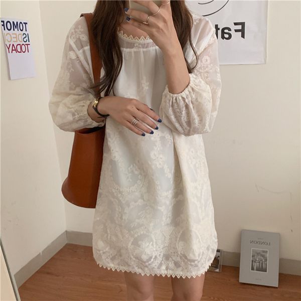 dresses lace nine quarter solid loose feminine women simple elegance fashion high qualitity slim female vestidoes, Black;gray
dresses lace nine quarter solid loose feminine women simple elegance fashion high qualitity slim female vestidoes, Black;gray
