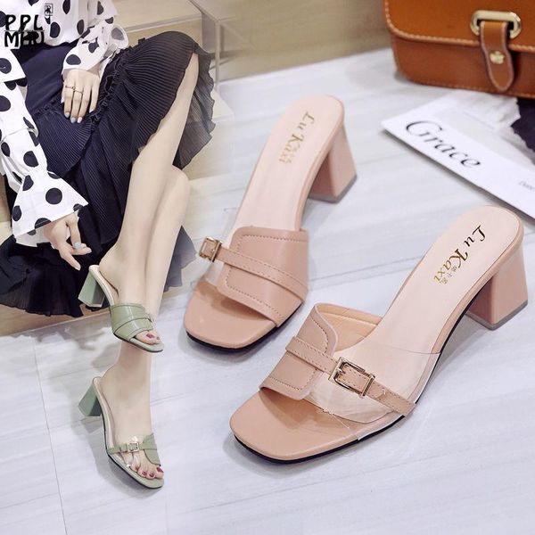 transparent shallow peep toe light buckle sandals women summer comfortable slides solid pu leather square high-heeled slippers, Black
transparent shallow peep toe light buckle sandals women summer comfortable slides solid pu leather square high-heeled slippers, Black