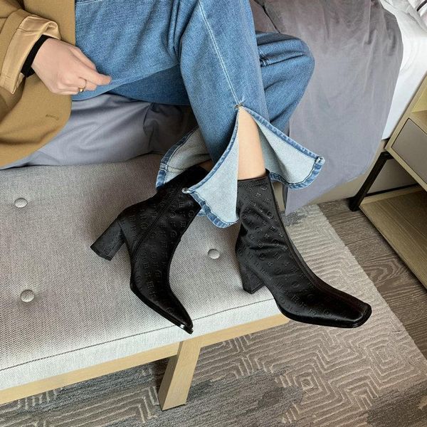 boots elegant women ankle fashion genuine leather high heels side zipper wedding working shoes woman winter1, Black
boots elegant women ankle fashion genuine leather high heels side zipper wedding working shoes woman winter1, Black