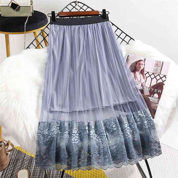 spring elastic high waist slim lace mesh skirt casual all-match hollow crochet women a-line long 210527, Black
spring elastic high waist slim lace mesh skirt casual all-match hollow crochet women a-line long 210527, Black