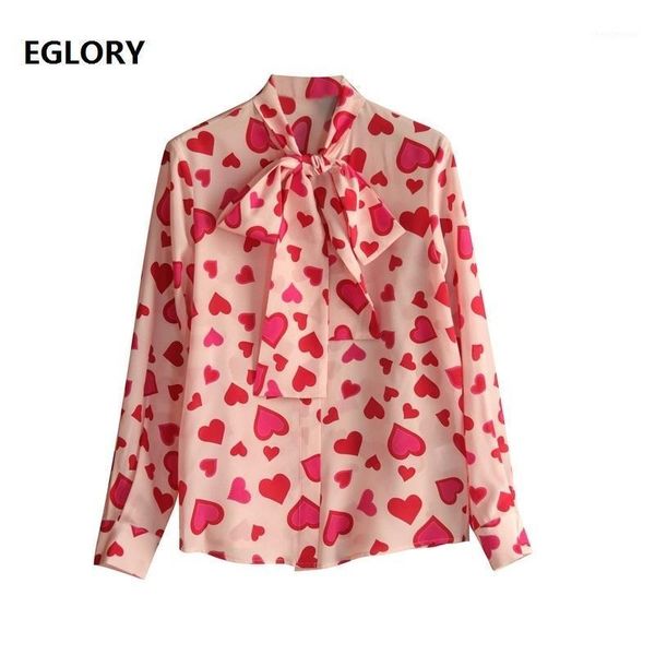 spring blouses women bow collar sweetheart prints long sleeve casual national silk shirt ladies women's & shirts, White
spring blouses women bow collar sweetheart prints long sleeve casual national silk shirt ladies women's & shirts, White