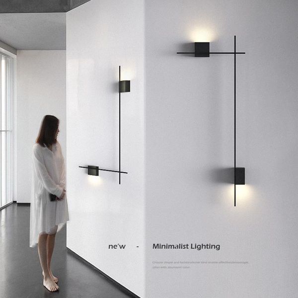 modern sconce led wall lamp for living room/bedroom decor designer light home indoor black/white fixture
modern sconce led wall lamp for living room/bedroom decor designer light home indoor black/white fixture