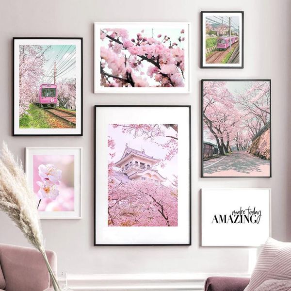 paintings pink peach blossom train building quotes wall art canvas painting nordic posters and prints pictures for living room decor
paintings pink peach blossom train building quotes wall art canvas painting nordic posters and prints pictures for living room decor