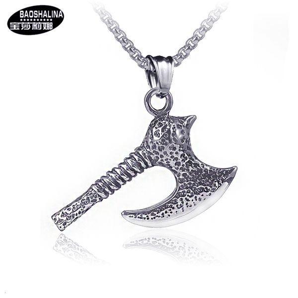 pop star hip hop antique titanium steel 2021 necklace trendy men's stainless axe pendant, Silver
pop star hip hop antique titanium steel 2021 necklace trendy men's stainless axe pendant, Silver