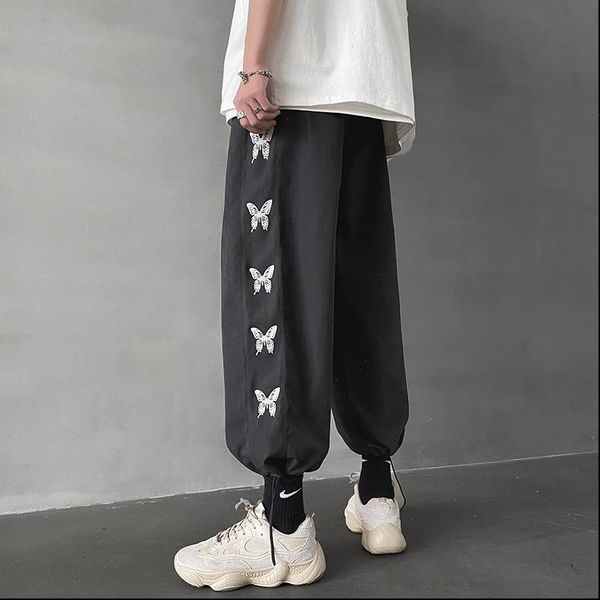 man elastic waist high women pant streetwear butterfly print loose straight cotton cute ribbon harajuku workout gothic korean, Black;white
man elastic waist high women pant streetwear butterfly print loose straight cotton cute ribbon harajuku workout gothic korean, Black;white