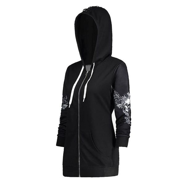 women's hoodies & sweatshirts ladies print hooded long sleeve sweatshirt skull lace black printed with tie 30
women's hoodies & sweatshirts ladies print hooded long sleeve sweatshirt skull lace black printed with tie 30