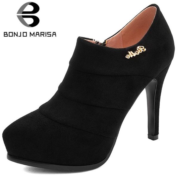 dress shoes bonjomarisa 2021 spring fashion pleated office pumps elegant solid flock women concise metal decoration woman, Black
dress shoes bonjomarisa 2021 spring fashion pleated office pumps elegant solid flock women concise metal decoration woman, Black