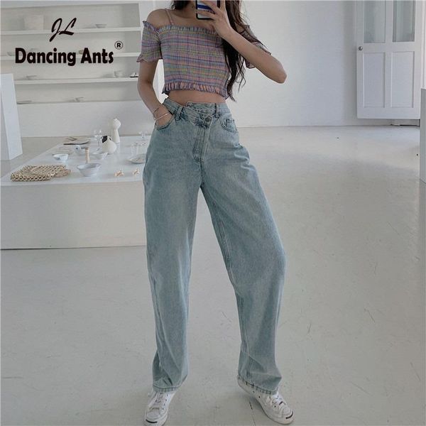 women's jeans women high waist zipper pockets wide leg denim pants 2021 summer female korean fashion vintage loose, Blue
women's jeans women high waist zipper pockets wide leg denim pants 2021 summer female korean fashion vintage loose, Blue